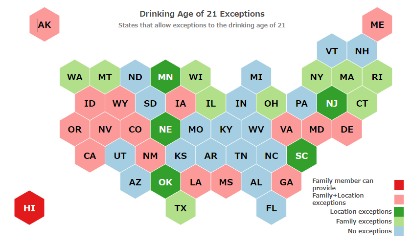 アメリカは何歳からお酒飲める？